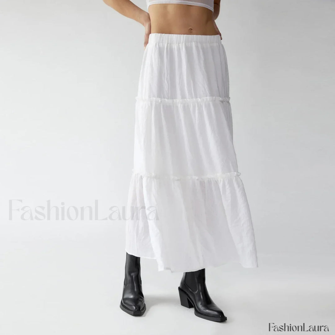 Emily & Isabella Brooks | Tiered Flowy Maxi Skirt