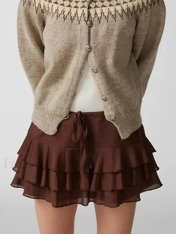 Emily & Isabella Brooks | Tiered Ruffle Mini Skirt