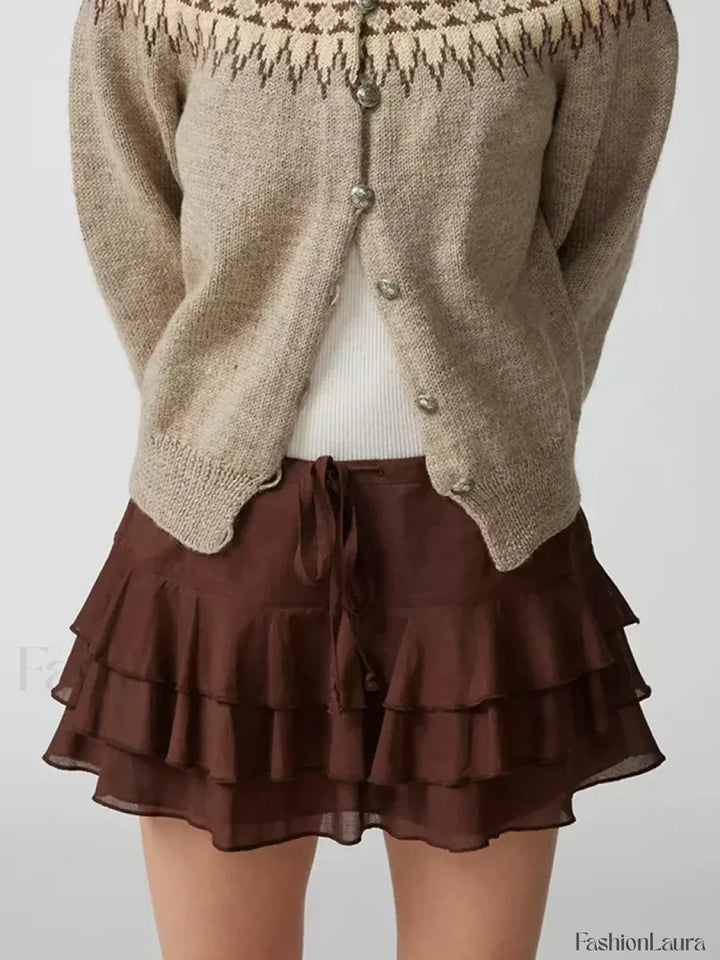Emily & Isabella Brooks | Tiered Ruffle Mini Skirt