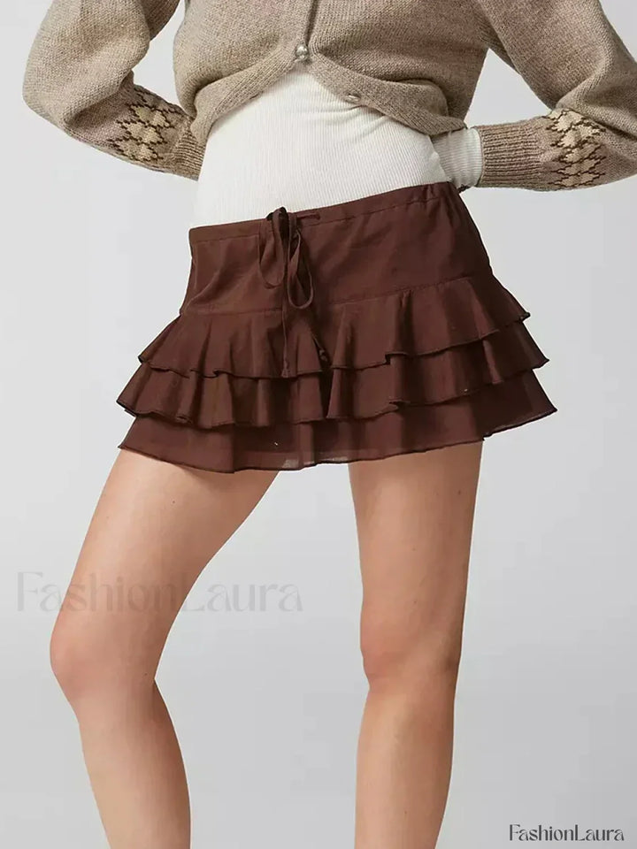 Emily & Isabella Brooks | Tiered Ruffle Mini Skirt
