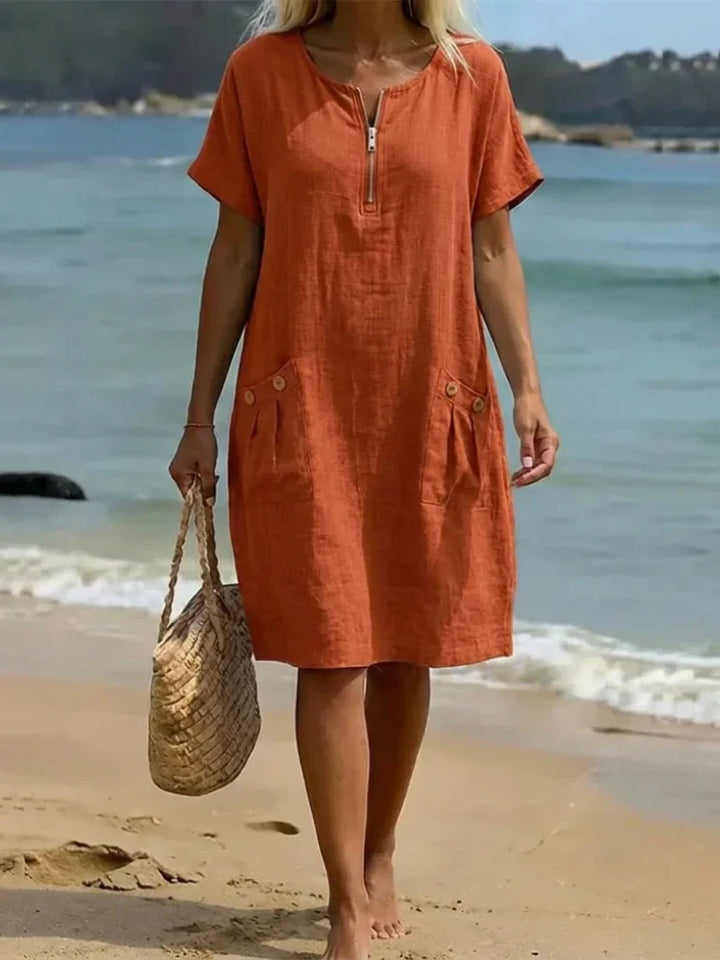Emily & Isabella Brooks | Zip-Front Maxi Dress