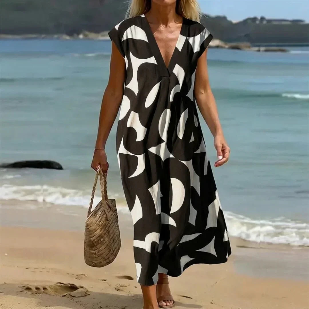 Emily & Isabella Brooks | Cutwork Detail Maxi Dress