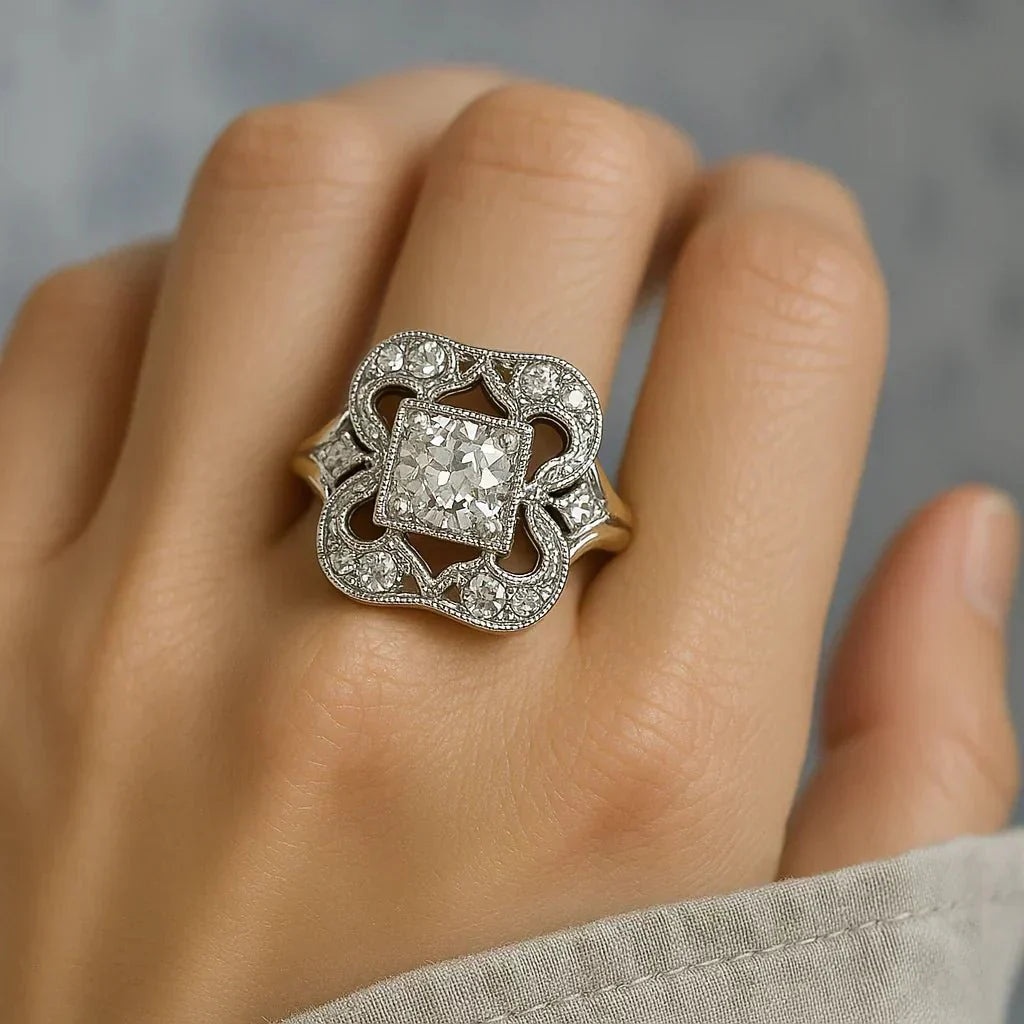 Emily & Isabella Brooks | Vintage Zirconia Gold Ring